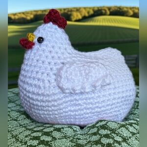Handmade Crochet Chicken Toy